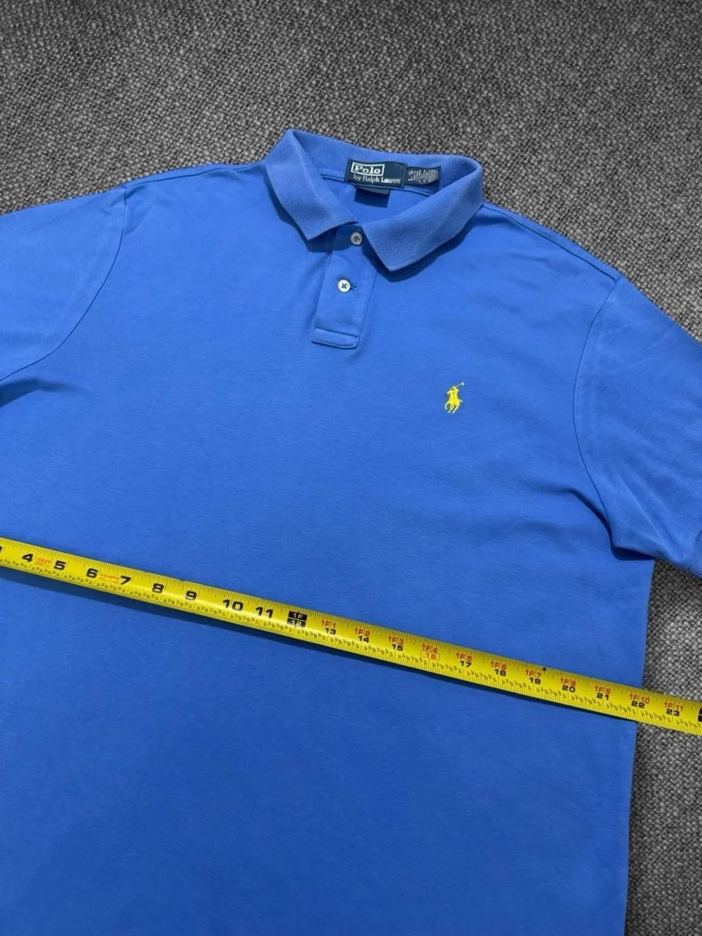 Polo Ralph Lauren Custom Fit Blue Short Sleeve Polo Shirt Size Large